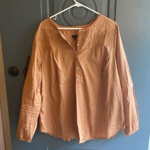 Talbots tan long sleeve shirt - size 2x
